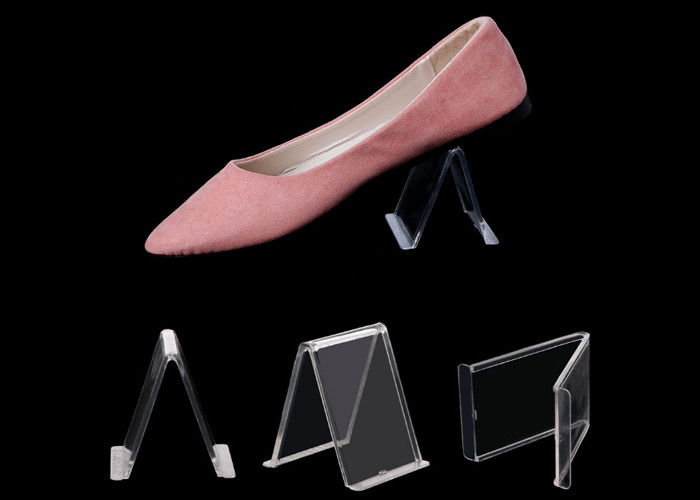 Multifunction Acrylic Shoe Display Stand V Shape Shoe Rack Shelf Holder Shop