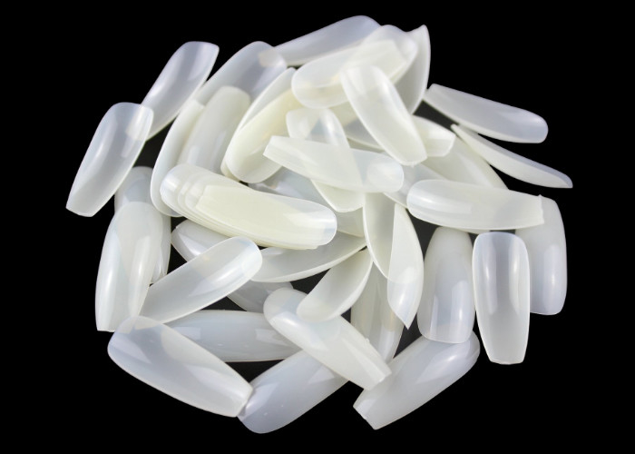 Long Coffin Clear Nails Full Cover Long False Nails 10 Sizes For Decoration