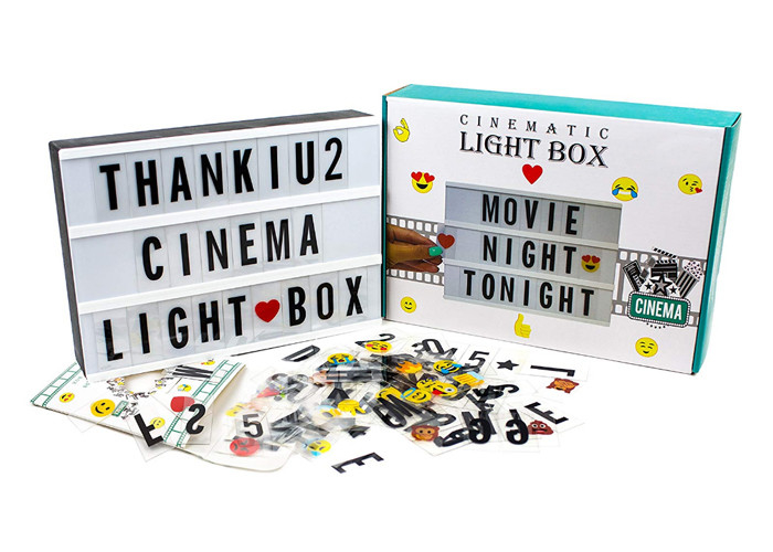 Vintage Cinematic Acrylic LED Light Box Message Board With Letters Note Sign