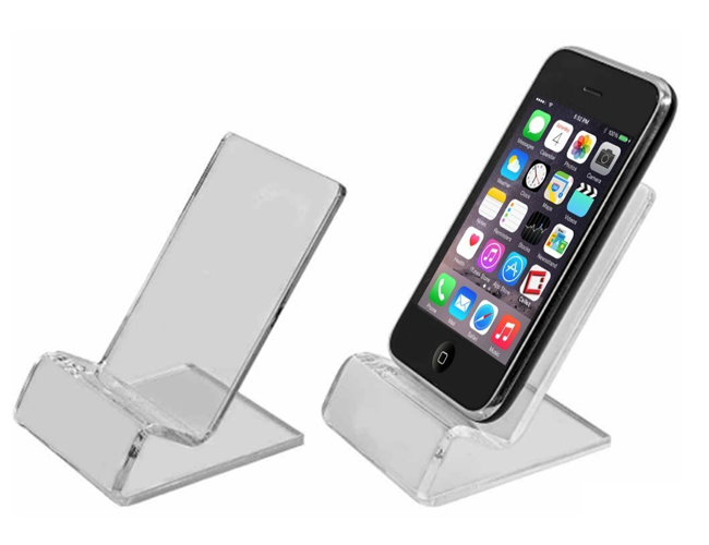 Clear Acrylic Mobile Phone Display Stand Plastic Cell Phone Mini Stand